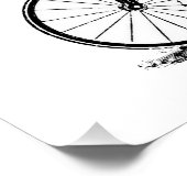 Hoge Wielerfiets Penny Farthing Perfect Poster (Hoek)
