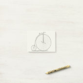 Hoge Wielerfiets Penny Farthing Post-it® Notes (Op bureau)