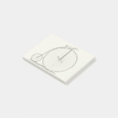 Hoge Wielerfiets Penny Farthing Post-it® Notes (Schuin)