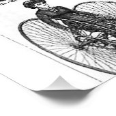 Hoge Wielerfiets Penny Farthing Poster (Hoek)
