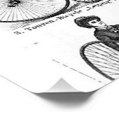 Hoge Wielerfiets Penny Farthing Poster (Hoek)