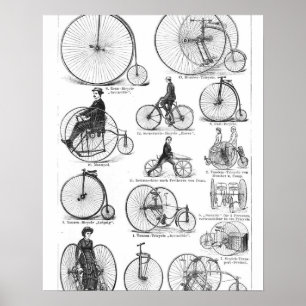 Hoge Wielerfiets Penny Farthing Poster
