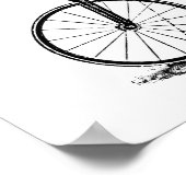Hoge Wielerfiets Penny Farthing Poster (Hoek)