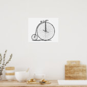Hoge Wielerfiets Penny Farthing Poster (Keuken)