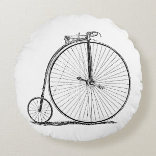 Hoge Wielerfiets Penny Farthing Rond Kussen
