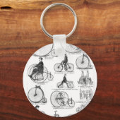 Hoge Wielerfiets Penny Farthing Sleutelhanger (Voorkant)