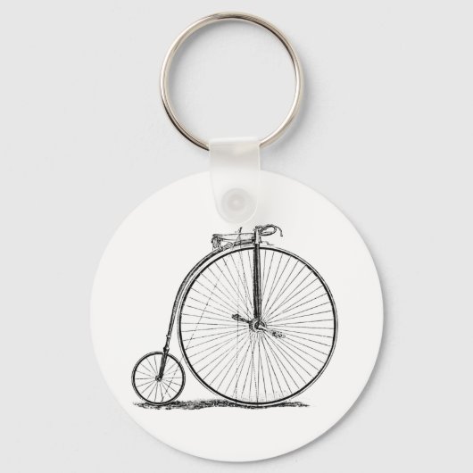Hoge Wielerfiets Penny Farthing Sleutelhanger (Voorkant)