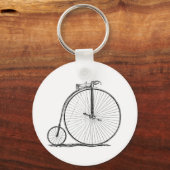 Hoge Wielerfiets Penny Farthing Sleutelhanger (Voorkant)