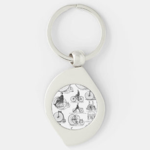 Hoge Wielerfiets Penny Farthing Sleutelhanger