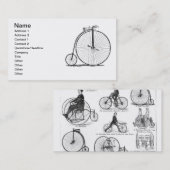 Hoge Wielerfiets Penny Farthing Visitekaartje (Voorkant / Achterkant)