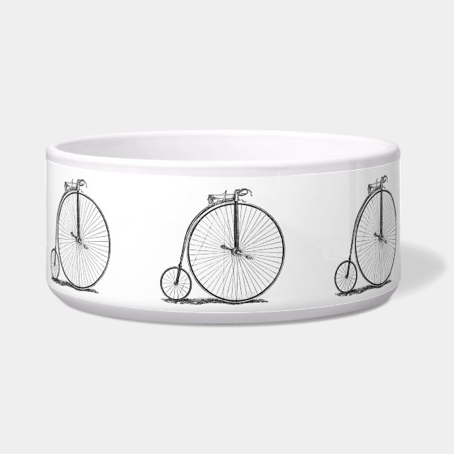 Hoge Wielerfiets Penny Farthing Voerbakje (Voorkant)