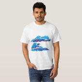 Hoge Zeeen en golven T-shirt (Voorkant volledig)