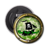 Hoge Zeeen Podcast Button Flesopener (Voorkant)