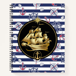 Hoge Zeilschip Spiraal Notebook Notitieboek