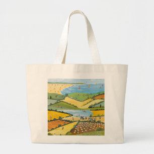 Hoge zomer 2 grote tote bag
