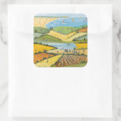 Hoge zomer 2 vierkante sticker (Tas)