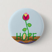 Hogebloeiende hopbloem van zaad ronde button 5,7 cm (Voorkant)