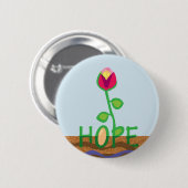 Hogebloeiende hopbloem van zaad ronde button 5,7 cm (Voorkant /achterkant)