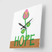 Hogebloemen van geplante zaden vierkante klok (Hoek)