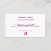 Hogedruk gaiter been Warmer Visitekaartje (Achterkant)