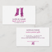 Hogedruk gaiter been Warmer Visitekaartje (Voorkant / Achterkant)