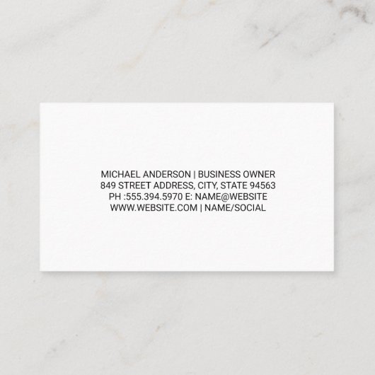 Hogedrukreiniger Arbeider | Water Zeep Bellen Visitekaartje (Achterkant)