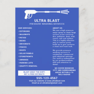 Hogedrukreiniger Water Spuitpistool Blauw Flyer