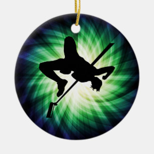 hogedruksilhouet; koel keramisch ornament