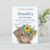 Hogeland Koe Uitnodiging, Koe Birthday Party Kaart (Staand voorkant)