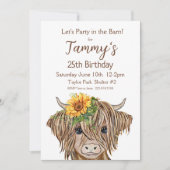 Hogeland Koe Uitnodiging, Koe Birthday Party Kaart (Voorkant)