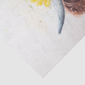 Hogendonk Koe Aquarel Tissuepapier Gele Bloem (Detail)