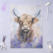 Hogendonk Koe Aquarel Tissuepapier Paarse Bloem (Craft)