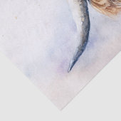 Hogendonk Koe Aquarel Tissuepapier Paarse Bloem (Detail)