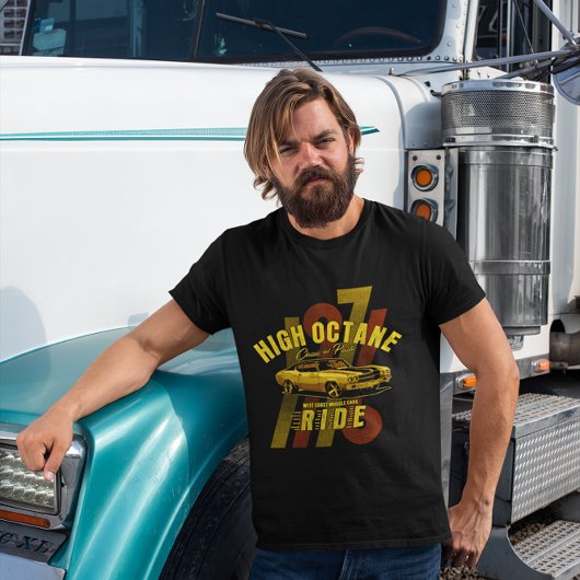 Hogeoctaanspierwagen westkust t-shirt