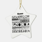 Hoger 2014 - (Personaliseren) - Mirror Orna opnieu Keramisch Ornament (Links)