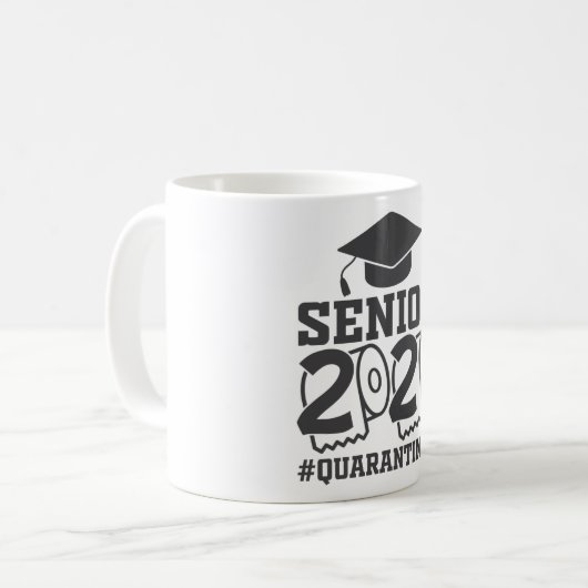 Hoger 2020 Quarantined Afstuderen Funny Koffiemok (Voorkant links)