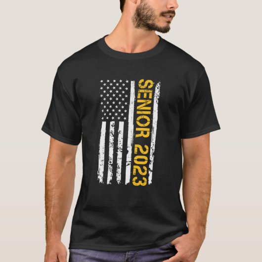 Hoger 2023 Amerikaanse vlag Amerikaanse Afstuderen T-shirt (Voorkant)