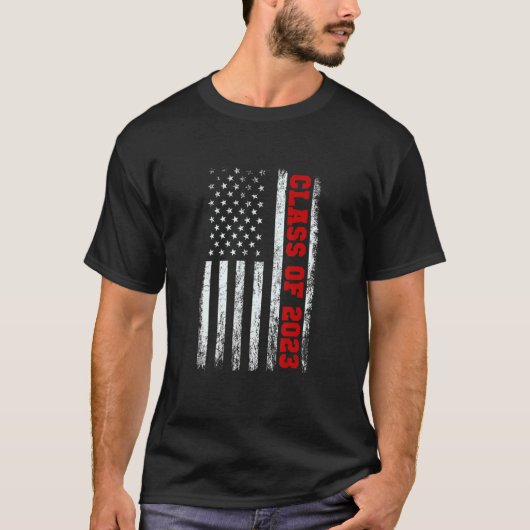 Hoger 2023 Amerikaanse vlag Amerikaanse Afstuderen T-shirt (Voorkant)