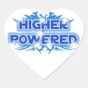 Hoger aangedreven hart sticker
