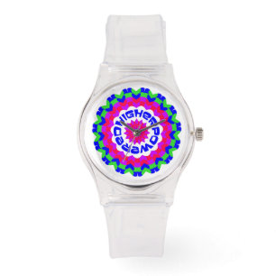 Hoger aangedreven Spirituele levendige roze caleid Horloge