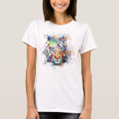 Hoger Abstract kunstschilderen T-shirt (Voorkant)
