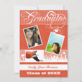 Hoger Afbeelding van grijs en tangerine Aankondiging (Voorkant)