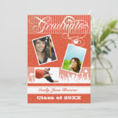 Hoger Afbeelding van grijs en tangerine Aankondiging (Staand voorkant)