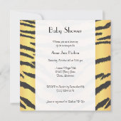 Hoger afdrukken, tijgerstrips, Oerwoud, Baby showe Kaart (Voorkant)