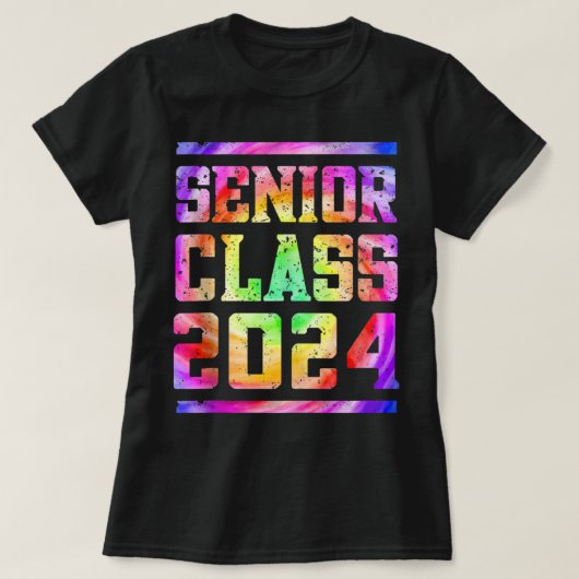 Hoger Afstuderen van 2024, klasse 2024 Senior Stro T-shirt (Design voorkant)