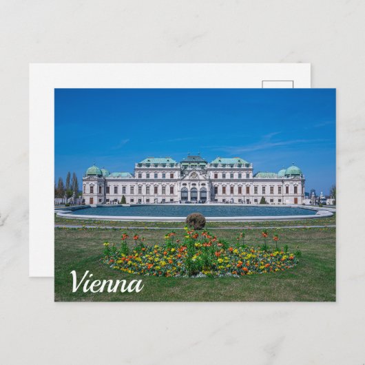 Hoger Belvedere paleis in Wenen, Oostenrijk Briefkaart (Voorkant / Achterkant)