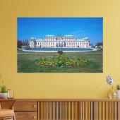 Hoger Belvedere paleis in Wenen, Oostenrijk Canvas Afdruk (Insitu (Woonkamer))