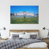Hoger Belvedere paleis in Wenen, Oostenrijk Canvas Afdruk (Insitu (Slaapkamer))