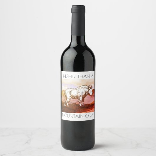 Hoger dan een berg geit wijn etiketten (Voorkant)