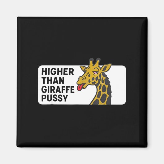 Hoger dan giraffe  magneet (Voorkant)